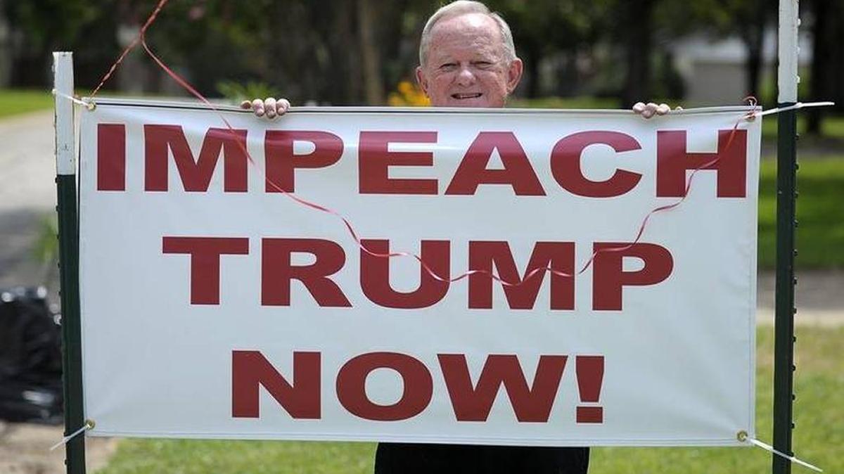 A similar voice in Arlington, Texas: James Anton had several yard signs last summer declaring: “Impeach Trump now.”