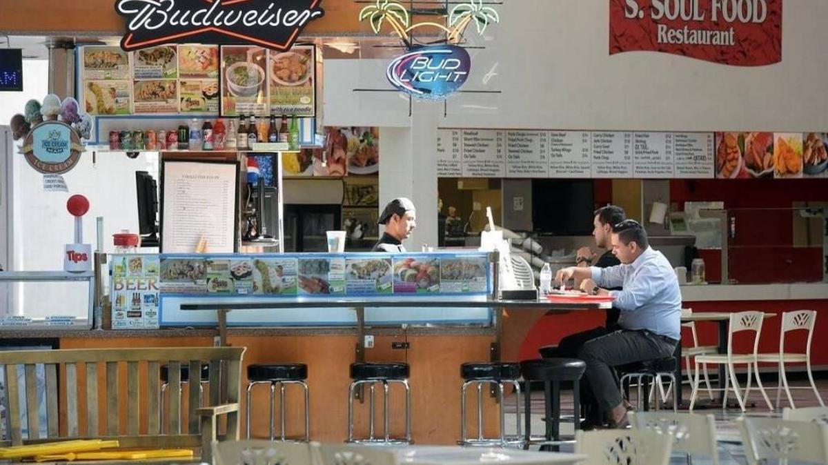 Food court at the DeSoto Square mall