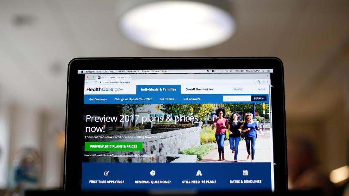 FILE - In this Oct. 24, 2016 file photo, The HealthCare.gov 2017 web site home page as seen in Washington. The Trump administration has released limited fixes for shaky Obama-era health insurance markets. At the same time, officials say the administration remains set on repealing the underlying law that created the markets and now covers millions.