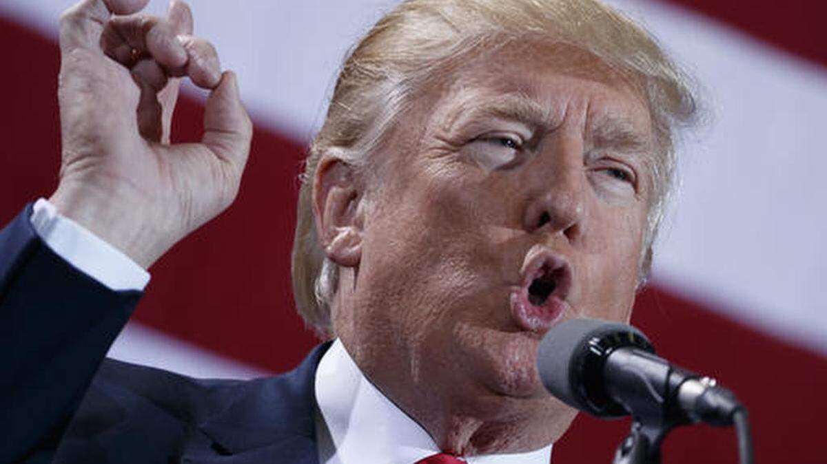 Republican presidential candidate Donald Trump speaks during a campaign rally, Monday, Oct. 31, 2016, in Grand Rapids, Mich.