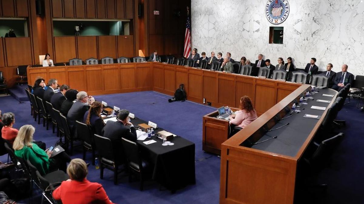 Senate Judiciary Committee Chairman Sen. Charles Grassley, R-Iowa, sits alone as he listens to witness testimony during a confirmation hearing for Supreme Court nominee Justice Neil Gorsuch,Thursday, March 23, 2017, on Capitol Hill in Washington.