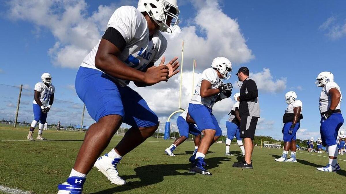 The IMG Ascenders’ offensive linemen is expected to be one of the most dominant in the country.