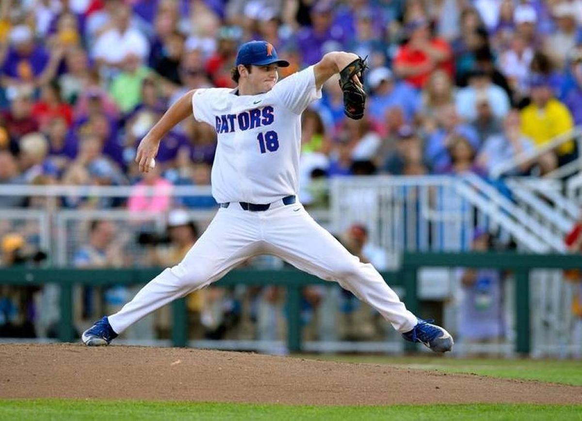 After helping Florida win its first college baseball national title last season, Braden River High graduate Tyler Dyson was victorious in his first start of 2018.