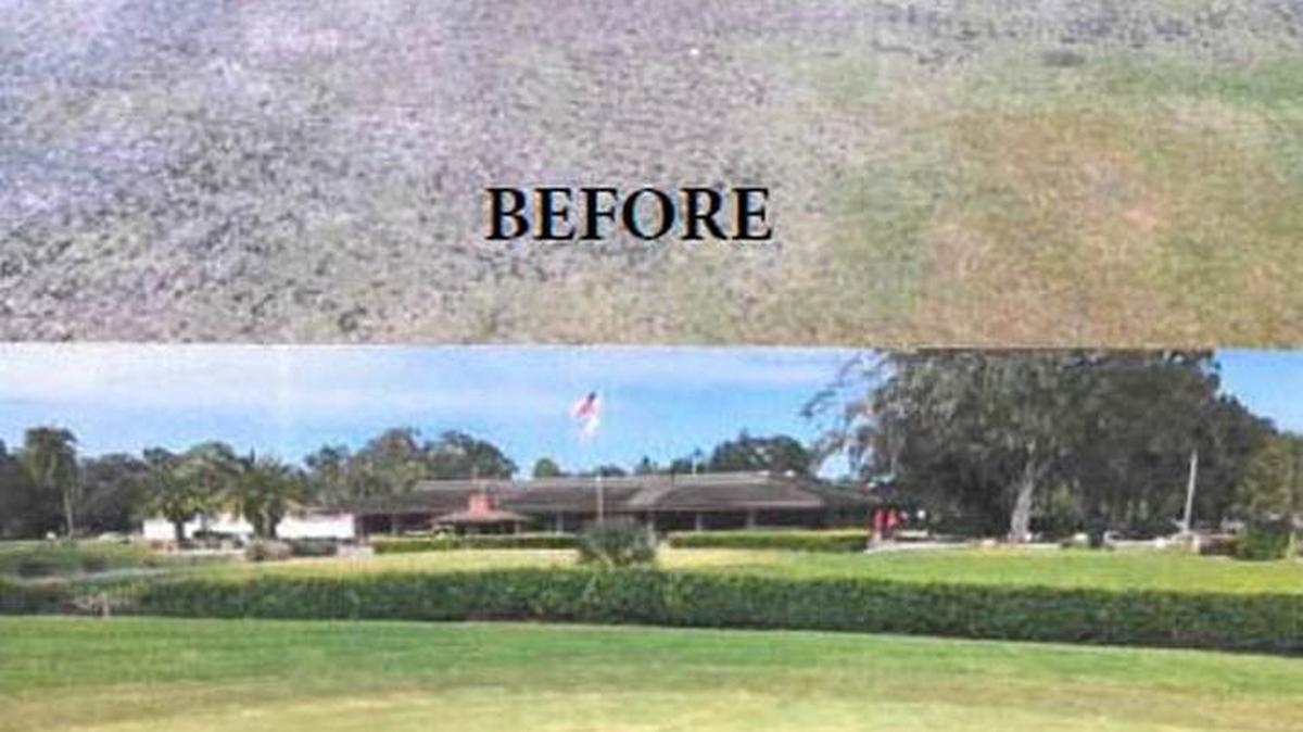 A before and after look at the new greens on Bobby Jones Golf Club’s American course.