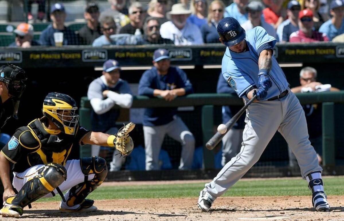 Wilson Ramos was one of four Rays regulars who made the trip from Port Charlotte to Bradenton for Wednesday’s game against the Pirates at LECOM Park.