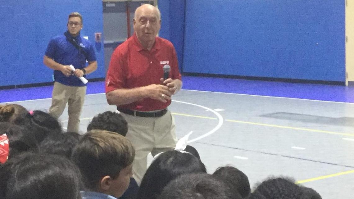 Dick Vitale stresses love and chasing your dreams in awarding scholarships to youth recipients