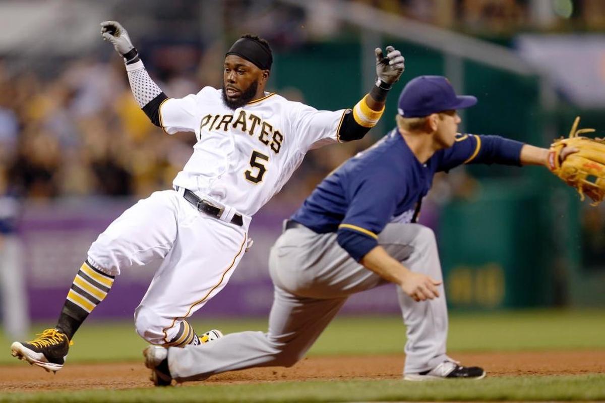 Pirates second baseman Josh Harrison points to his older brothers and uncle as his baseball favorites when he was growing up. His uncle, John Shelby, won the World Series with the Los Angeles Dodgers in 1988.