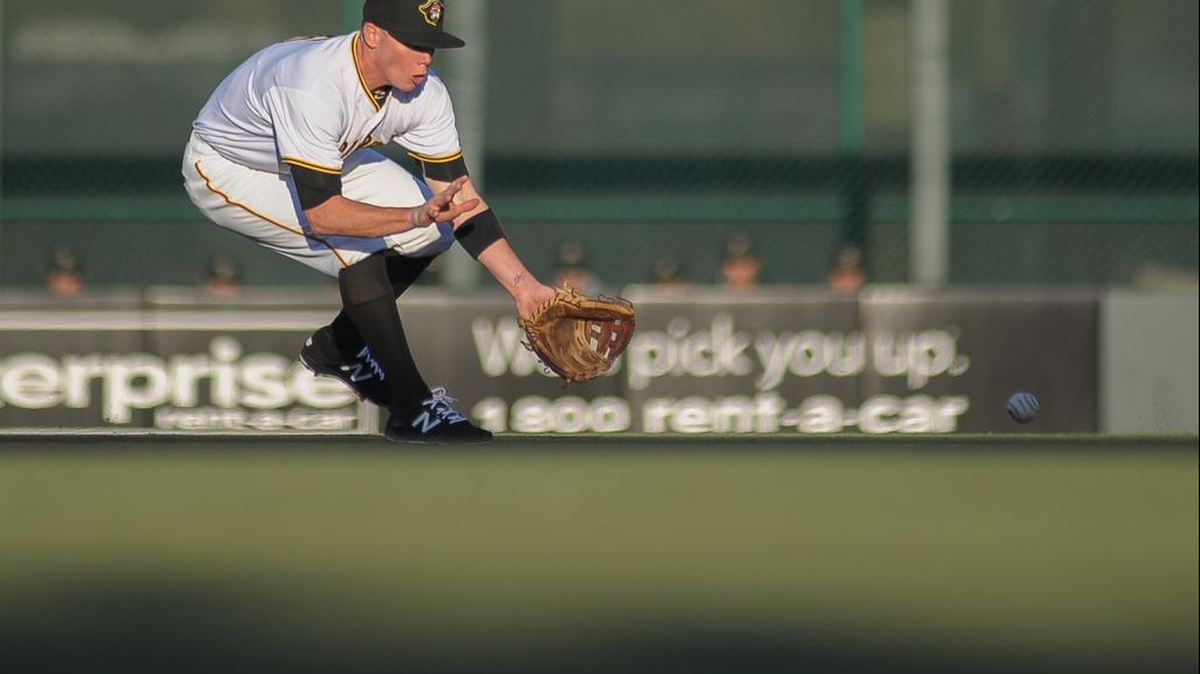 Bradenton Marauders second baseman Mitchell Tolman scoops up a grounder against the Charlotte Stone Crabs at LECOM Park on Saturday. Tolman hit the game-winning homer in the 14th inning on Tuesday in Port St. Lucie.