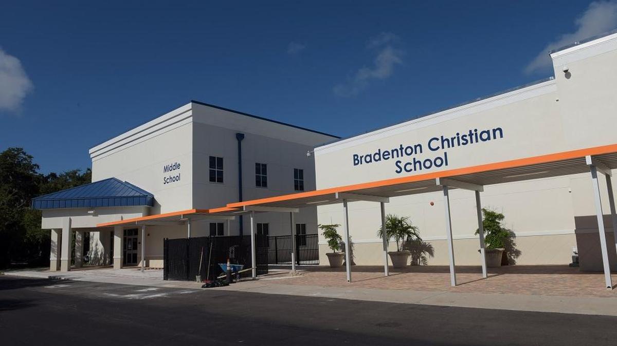 The new middle school building at Bradenton Christian School.