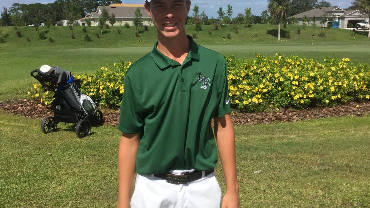 Lakewood Ranch golfer Drew Angelo, shown during the fall golf season, reached the match play portion of the FSGA’s Junior Amateur Match Play Championship (boys 16-18) at Lakewood National Golf Club this week before being eliminated.