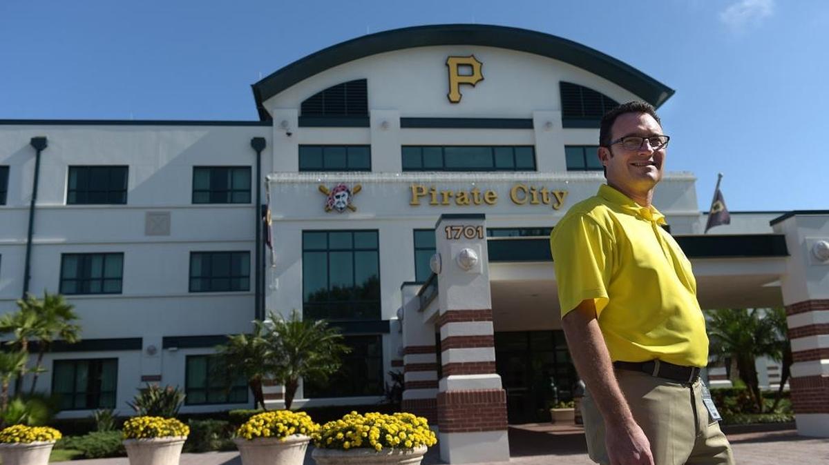 New Pirates director of Florida operations Jeff Podobnik at Pirate City.