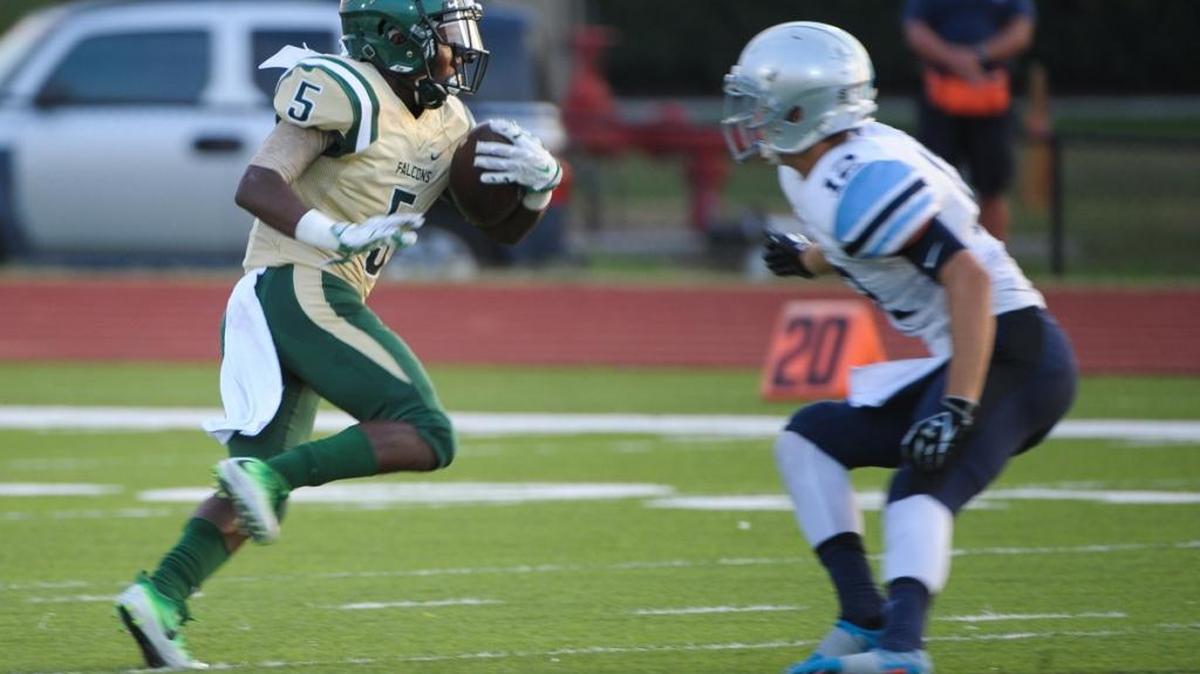 Saint Stephen’s Demetrius Davis takes the opening kickoff 93 yards for a touchdown.