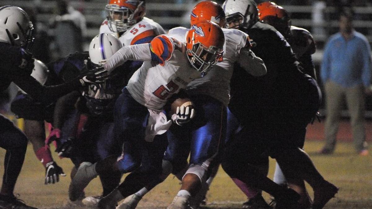 Southeast Seminoles running back Latrell Peavy runs for a touchdown against the host Sarasota Booker Tornadoes on Oct. 27.
