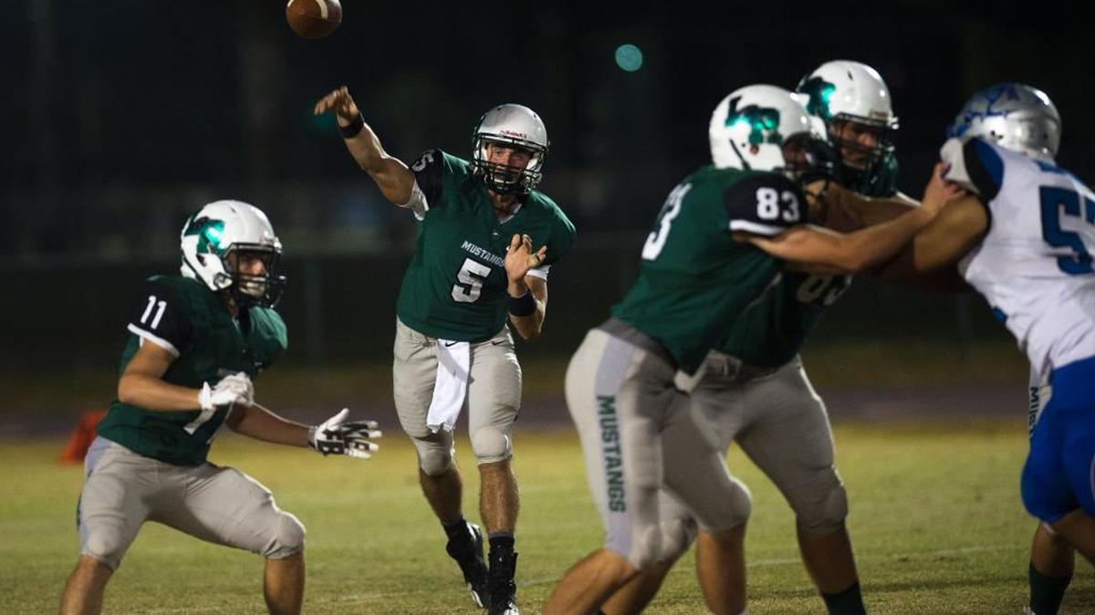 Justin Curtis is entering his third season as Lakewood Ranch’s starting quarterback, and all eyes will be on the senior as the Mustangs look to improve on last year’s two-win season.