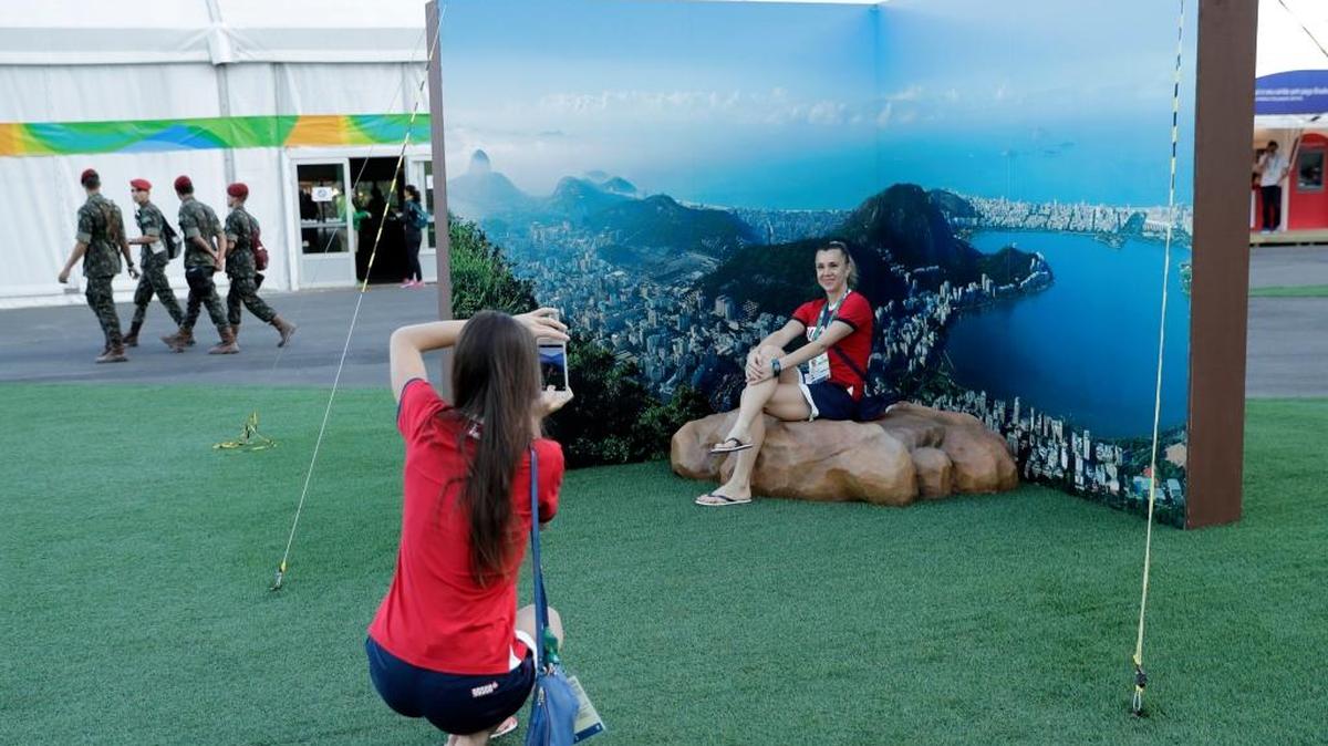 Russian volleyball player Elena Ezhova poses for a photo at the Olympic athletes village in Rio de Janeiro, Brazil, July 31.