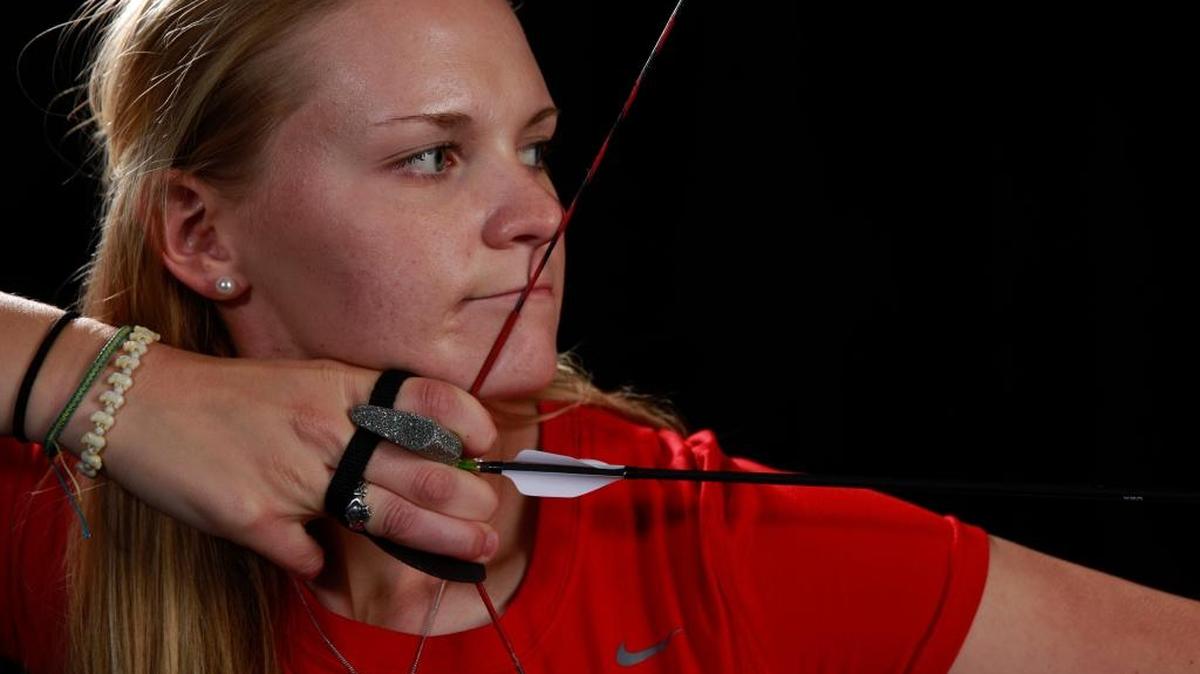 In this March 9 file photo, Olympic archer Mackenzie Brown poses at the 2016 Team USA Media Summit in Beverly Hills, Calif. Mackenzie Brown: She knits, line dances, target shoots while listening to music _ usually country stars like Garth Brooks or George Strait _ and at one time thought the backstroke was her path to the Olympics. The 21-year-old from Flint, Texas, also may be the one to interrupt the dominance of the South Koreans, a country that’s captured seven of the last eight Olympic gold medals in the women's individual event.