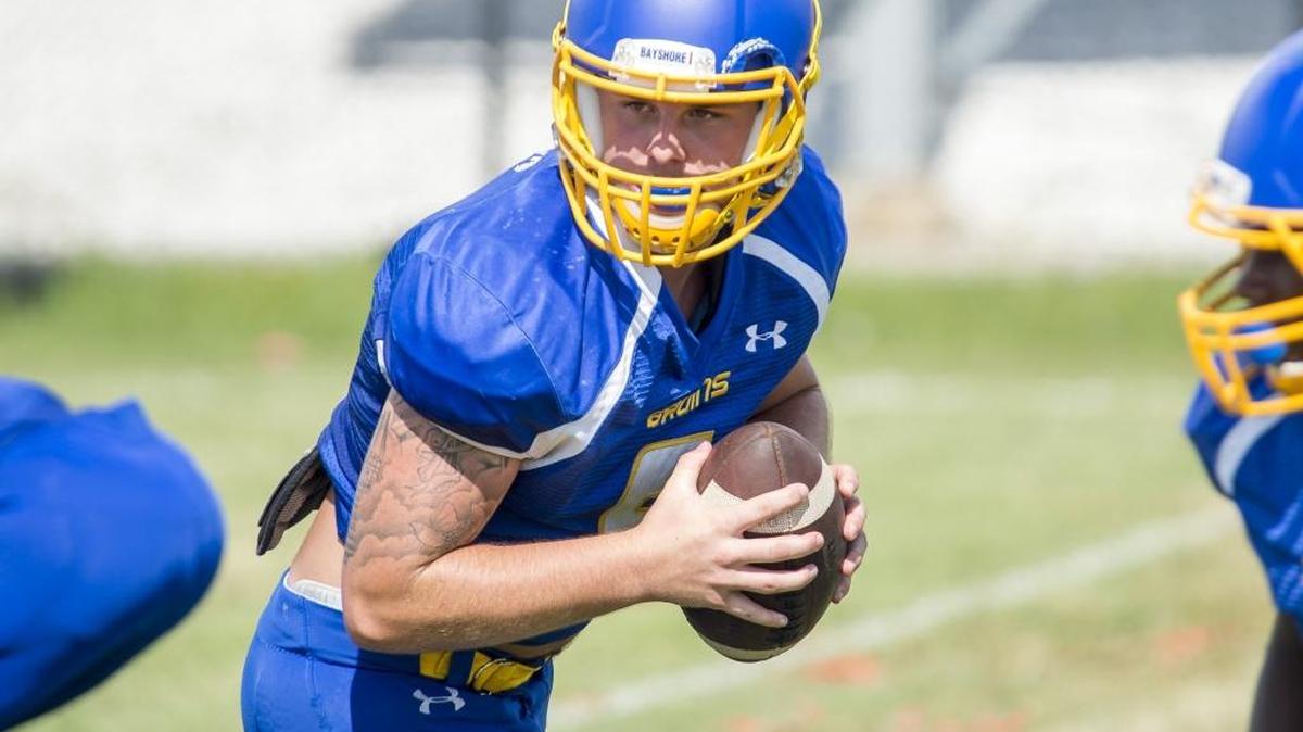 Corey Von Borstel, above, and Brian Coleman have been competing for Bayshore’s starting quarterback position. The Bruins scored only 54 points in nine games last season but seem poised to be more competitive in 2017.