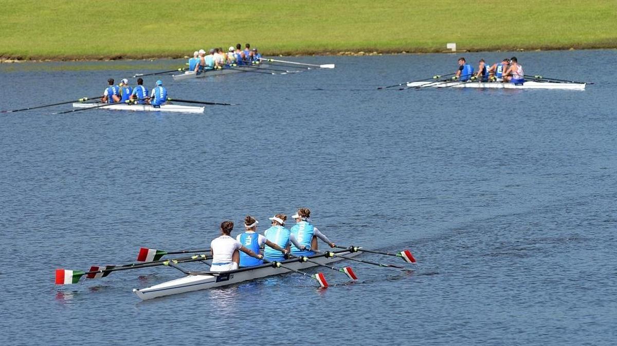 Rowers fill the waters at Nathan Benderson Park on Thursday in preparation for the 2017 World Rowing Championships.