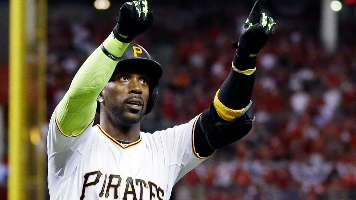 Andrew McCutchen celebrates a home run during the 2015 All-Star Game. The five-time All-Star was reportedly traded by the Pittsburgh Pirates to the San Francisco Giants on Monday, pending a physical.