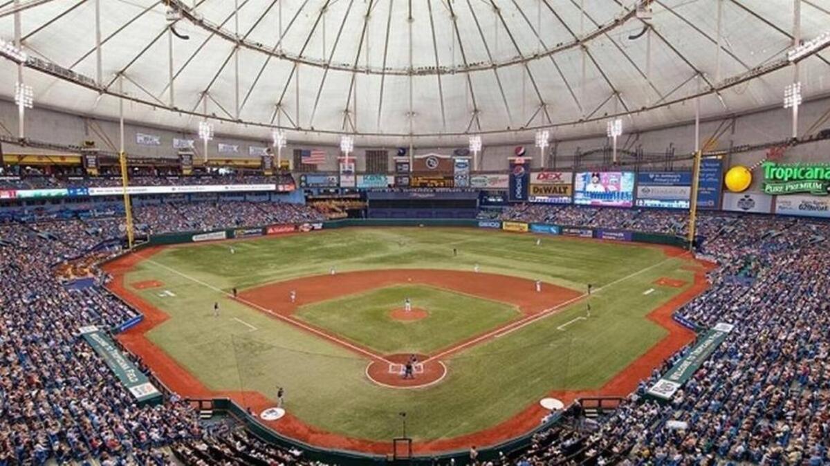 The Tampa Bay Rays play in front of a packed house at Tropicana Field in St. Petersburg. On Friday, the team may announce its preferred location for a new stadium.