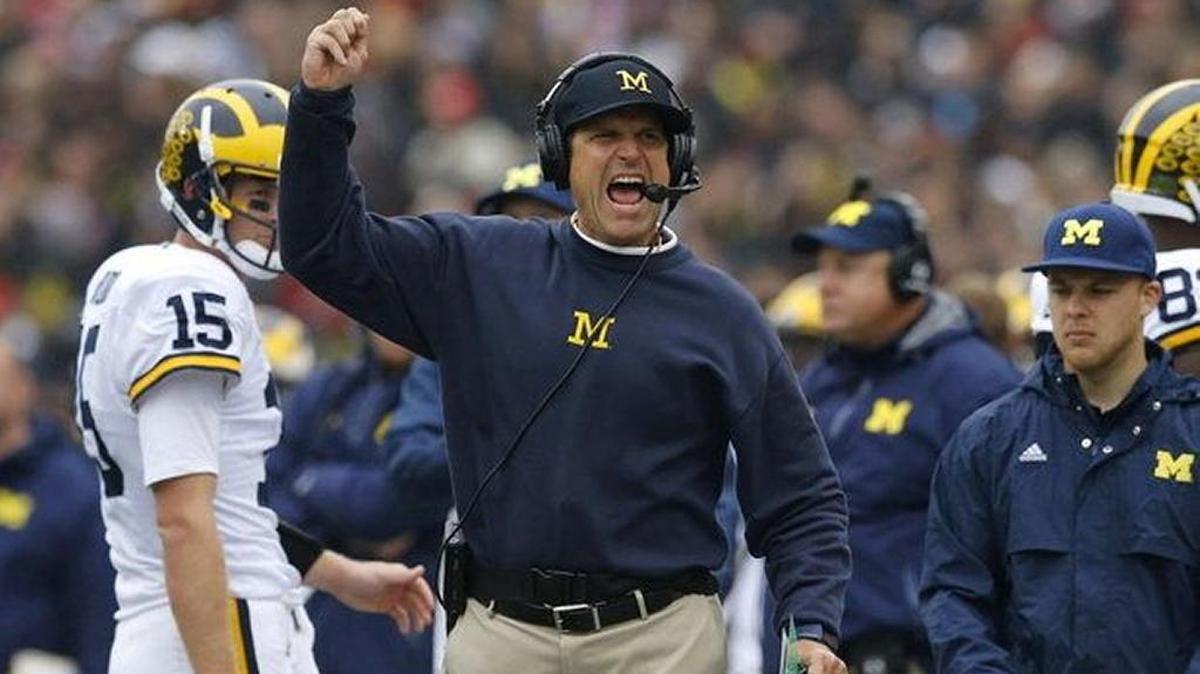 Michigan football coach Jim Harbaugh.