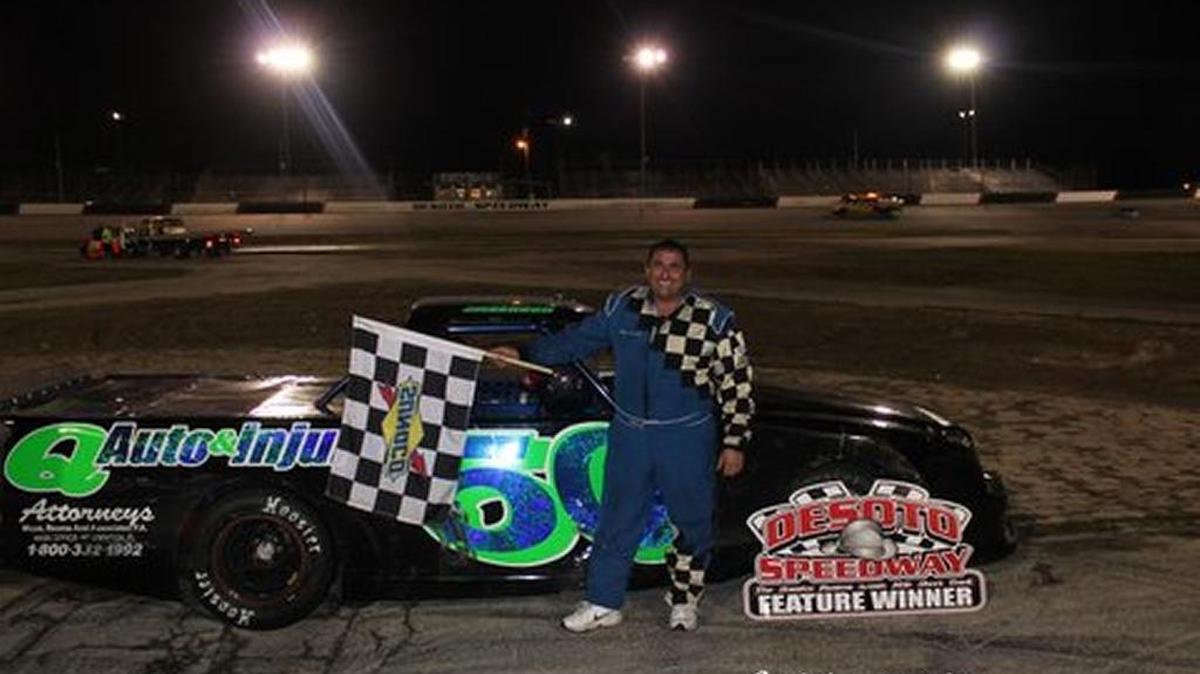 Danny Anderson was Saturday’s truck race winner at Desoto Speedway