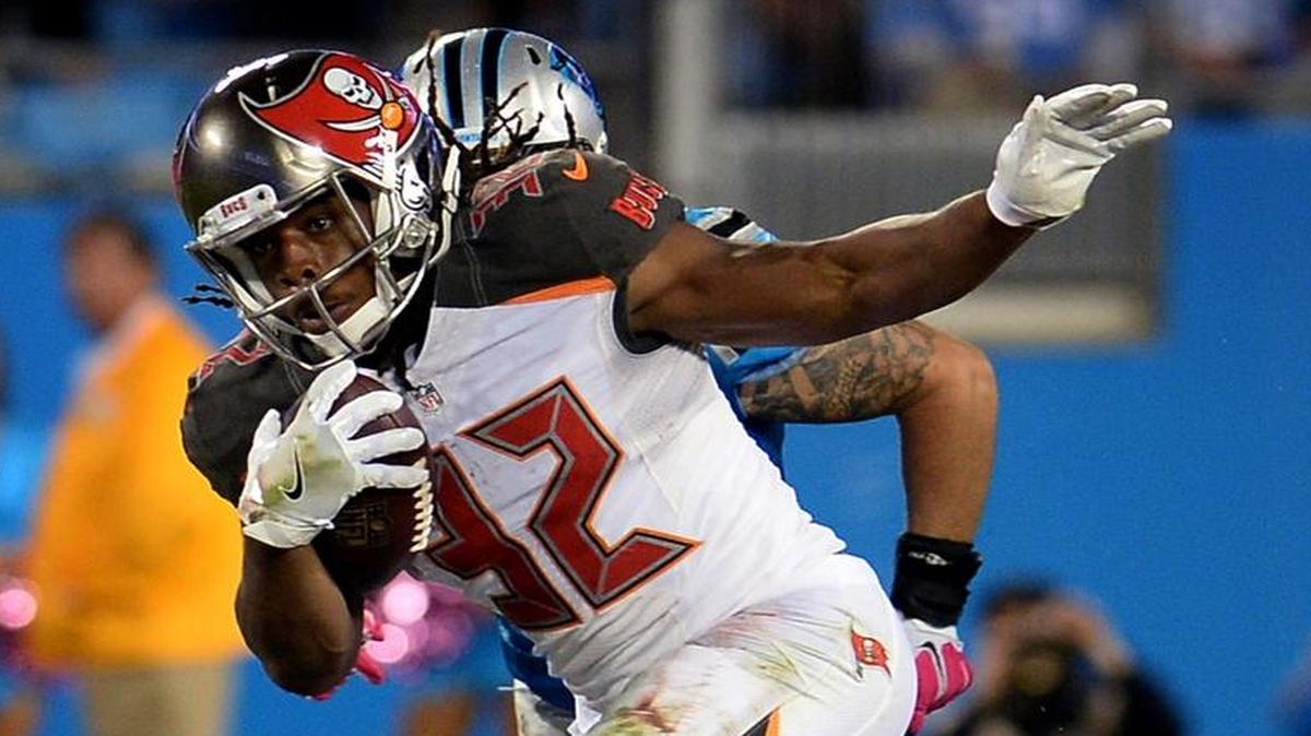 Jacquizz Rodgers ran for 101 yards on Monday night as the Bucs ended a three-game slide with a win over the Panthers.