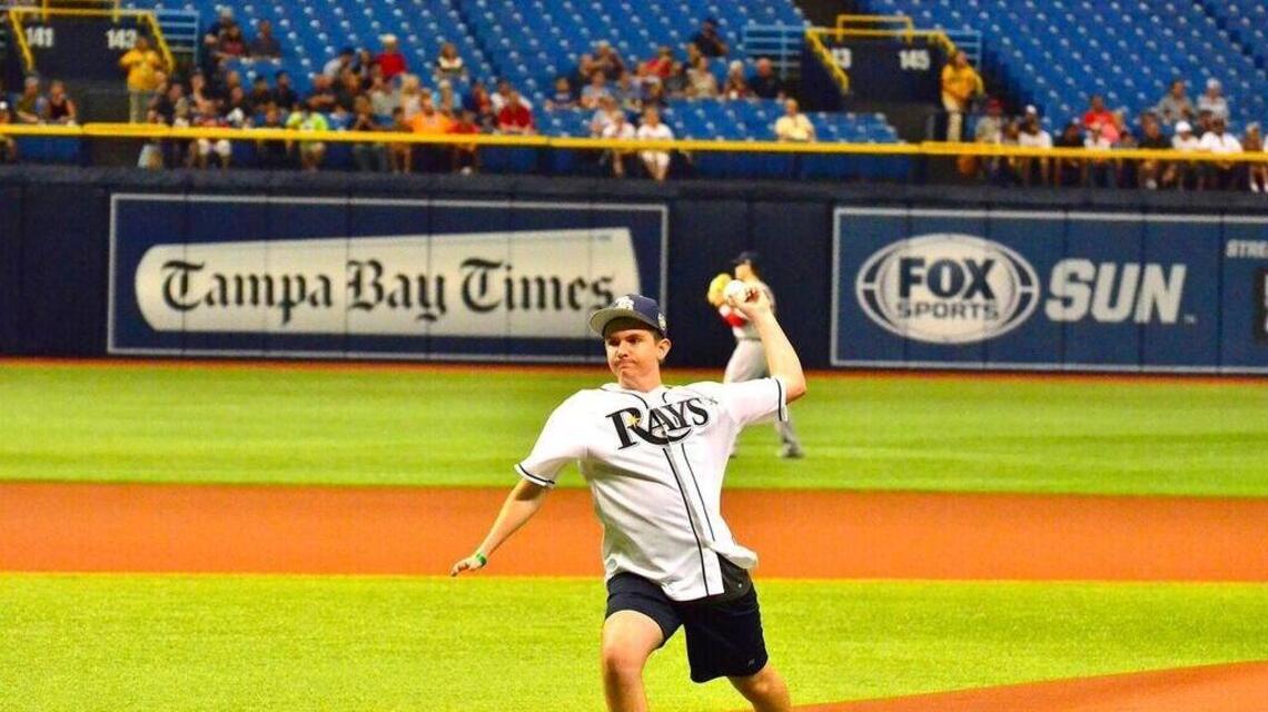 Bradenton’s Kevin Ewing got a once-in-a-lifetime opportunity at Wednesday’s Rays game