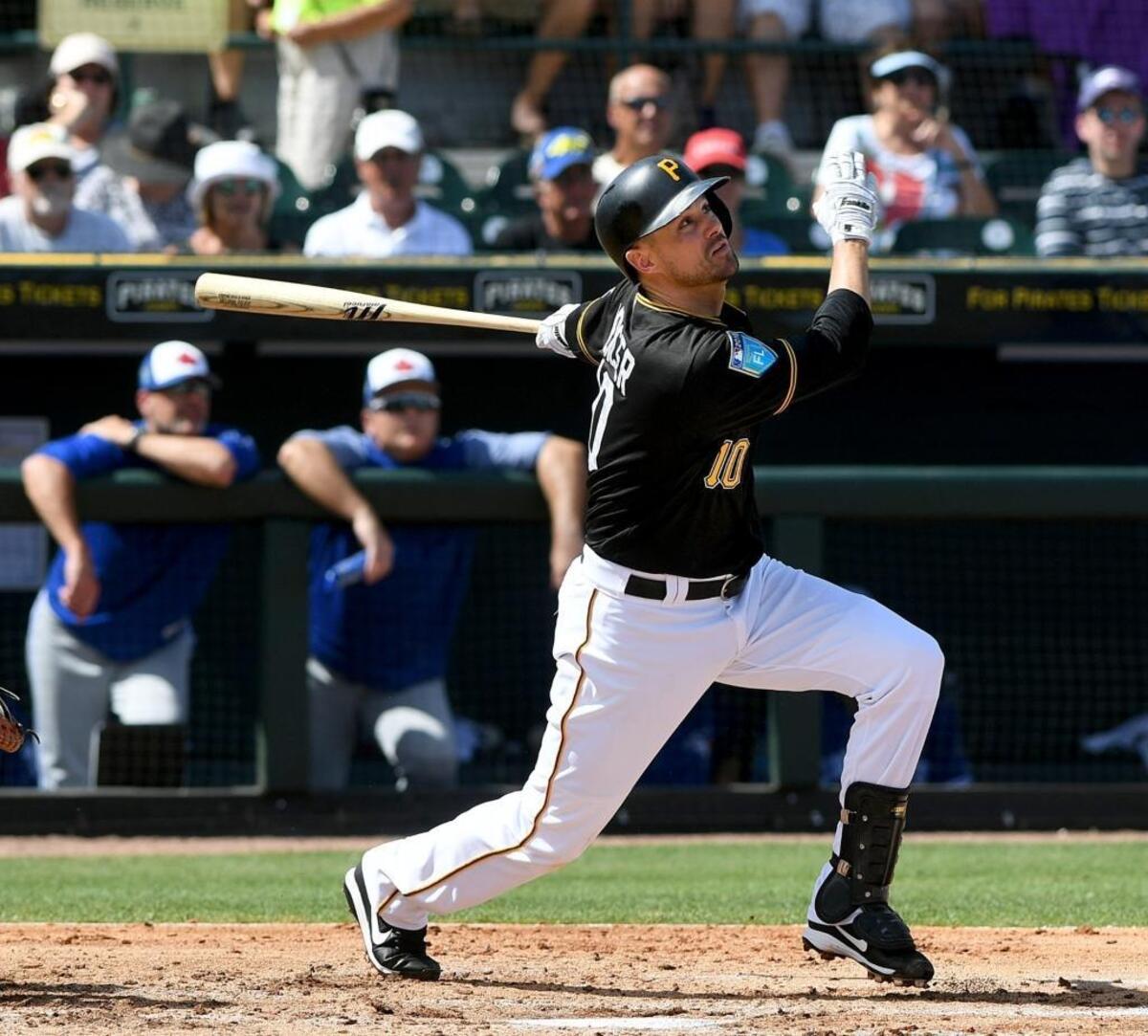 Jordy Mercer went 0-for-2 during the Pirates’ 4-1 win against the Blue Jays on Thursday at LECOM Park.