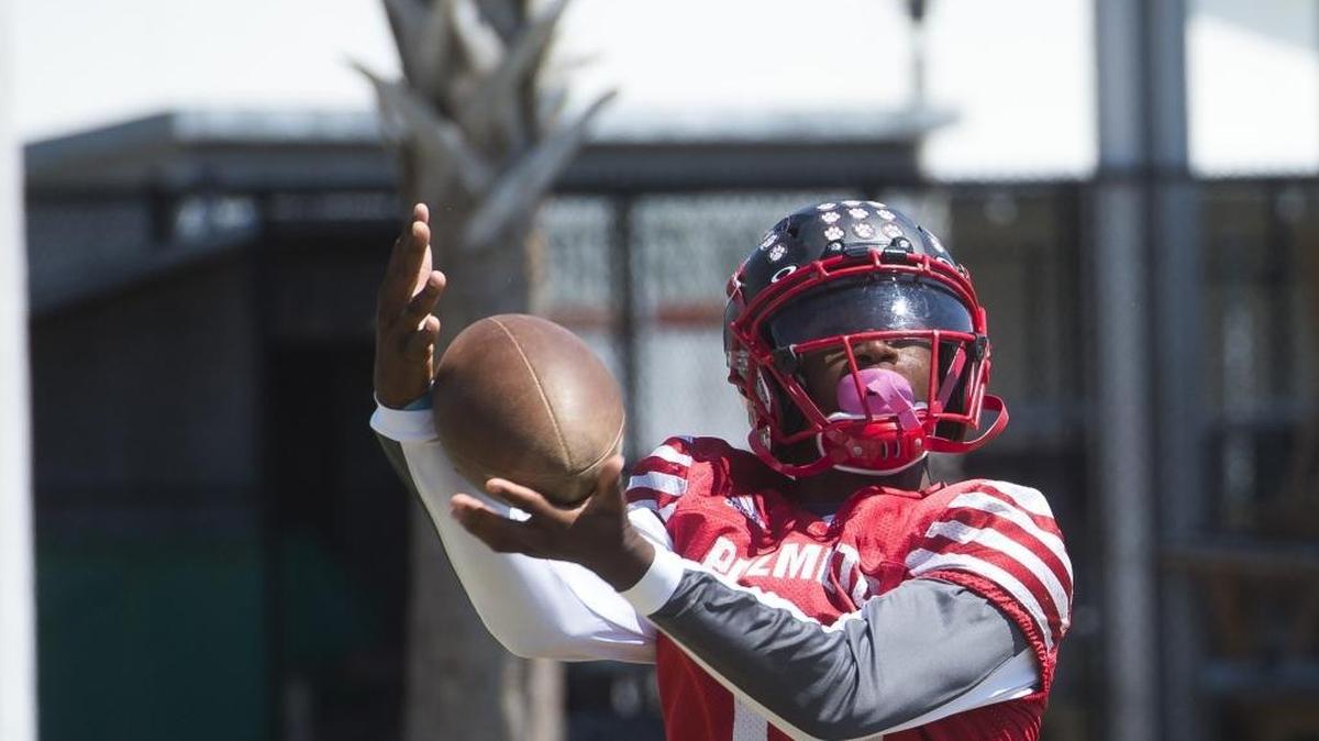Always dangerous when the ball is in his hands, Jason Spicer Jr. is best suited to play wide receiver, but Palmetto coaches have said they won’t be afraid to put him back at quarterback if the need arises this season.