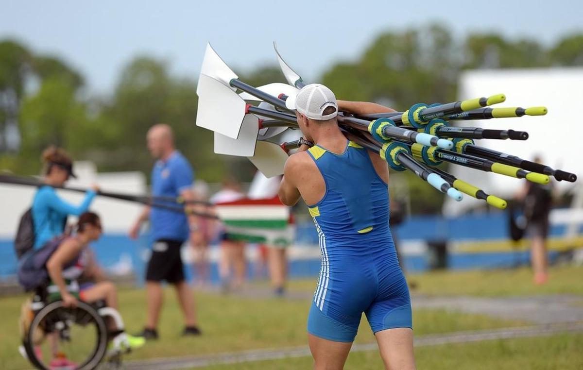 Rowers practice and set up their gear Thursday in preparation for the 2017 World Rowing Championships at Nathan Benderson Park.