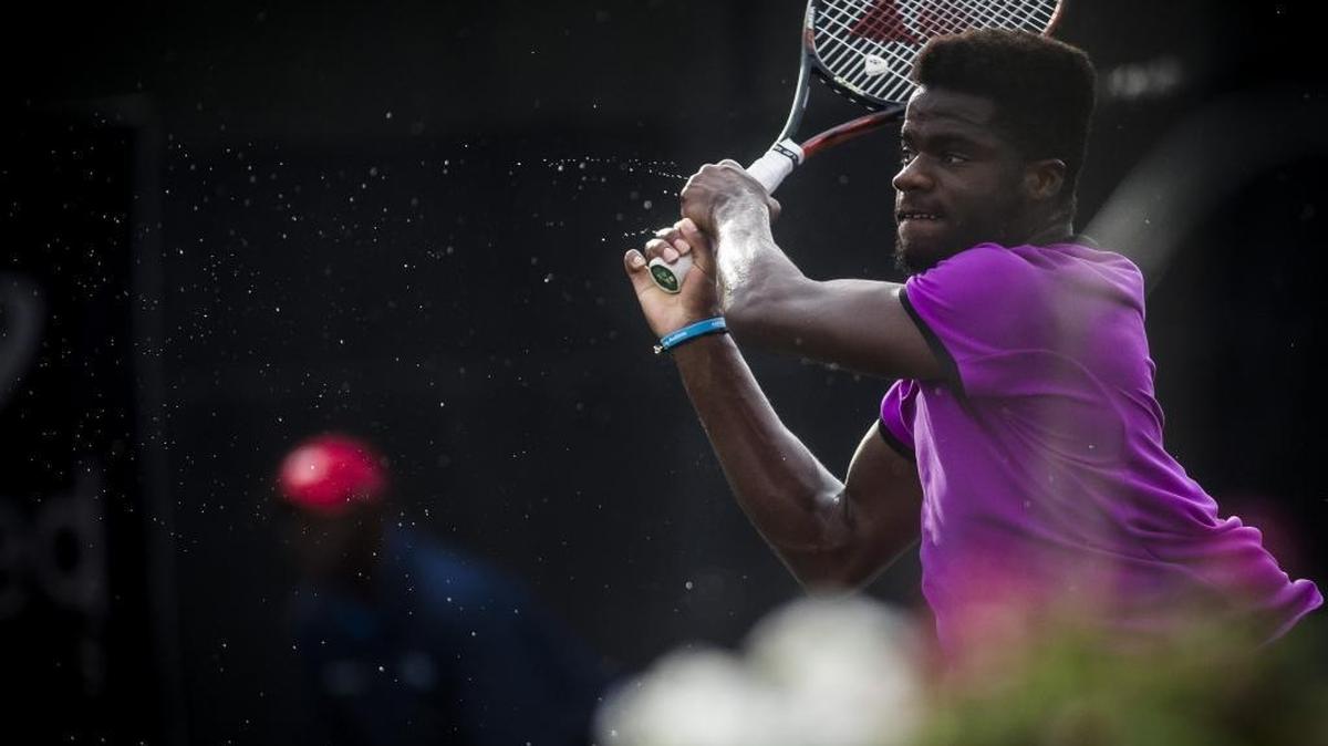 Frances Tiafoe is one of two Americans scheduled to play in the Sarsaota Open singles final Sunday.