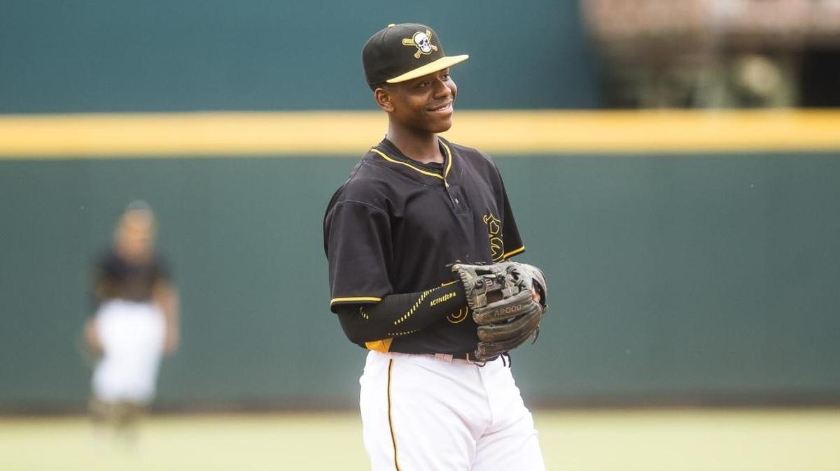 Bradenton Marauders third baseman Ke’Bryan Hayes, shown in action in May, produced one of the team’s two hits in a loss to Dunedin on Saturday.