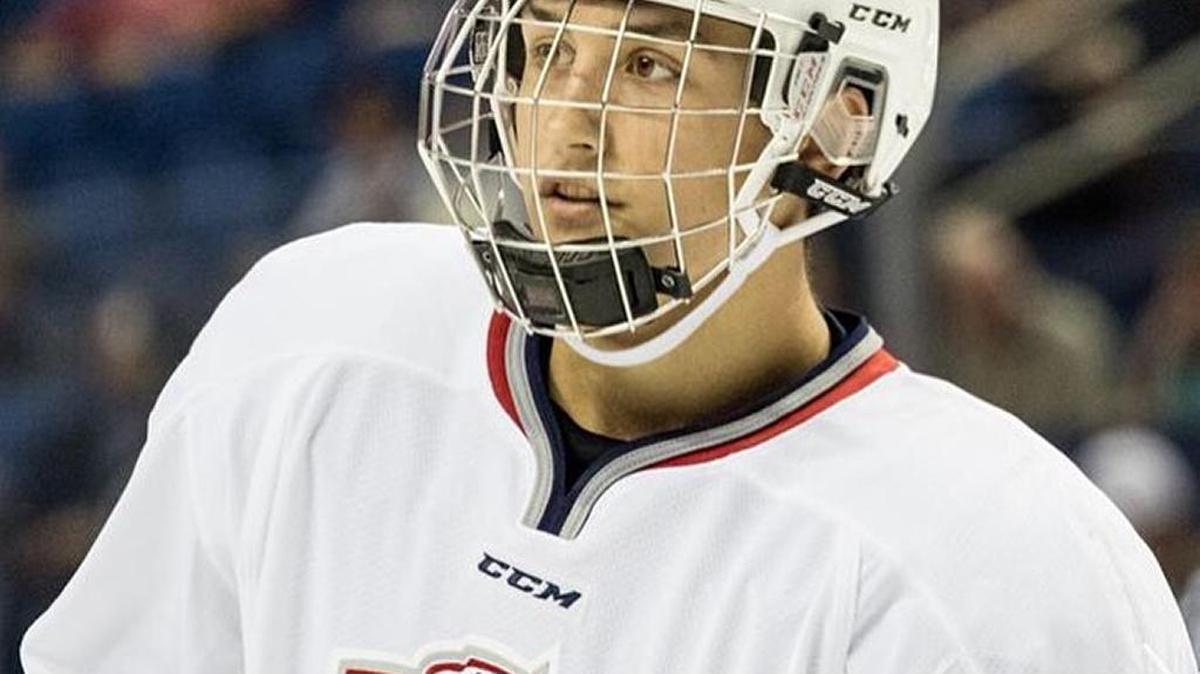 Nick Pastujov suits up for Team Roenick in the CCM/USA Hockey All-American Prospects Game.