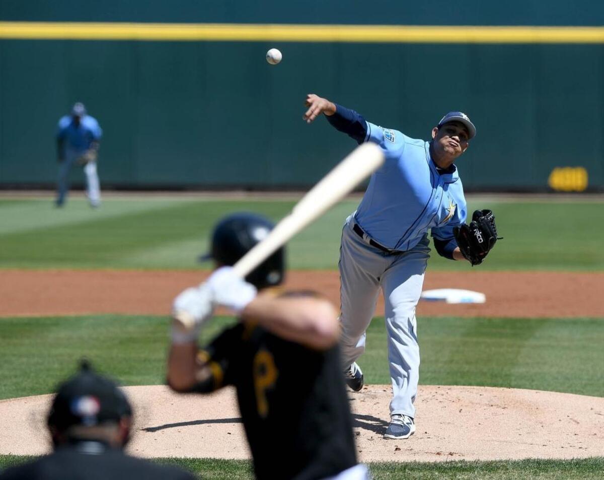 Rays right-hander Yonny Chirinos struck out six and allowed one run in three innings against the Pirates on Wednesday.
