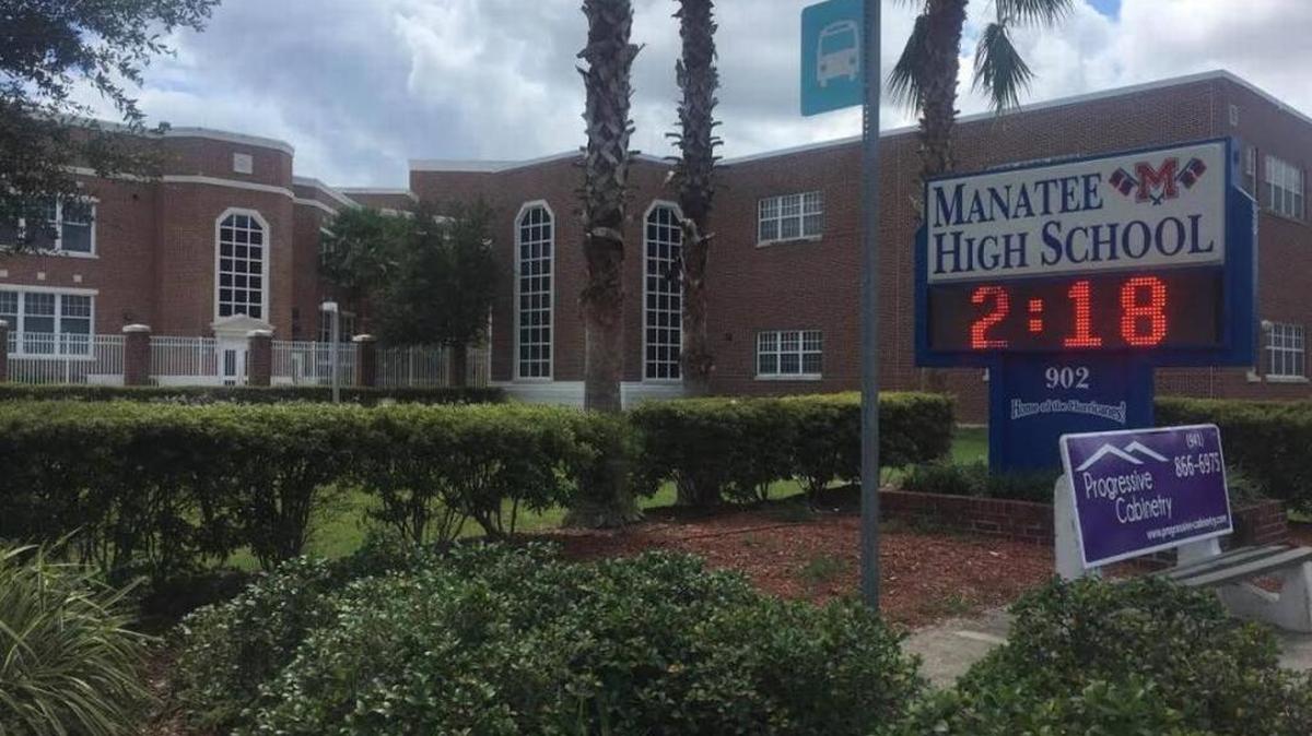 Manatee High School main entrance.