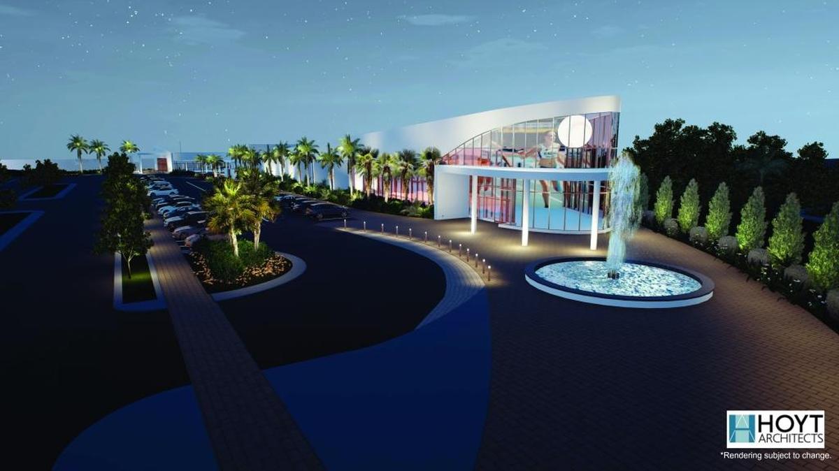An artists sketch shows the proposed Women’s Sports Museum on a waterfront site in Sarasota. A group of individuals from Charlotte, Sarasota and Manatee counties are working to make the museum a reality.