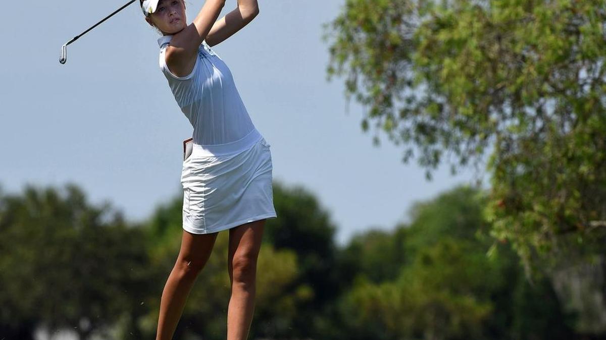 Nelly Korda tees off during the U.S. Women's Open sectional qualifier on May 16 at Bradenton Country Club. HERALD FILE PHOTO